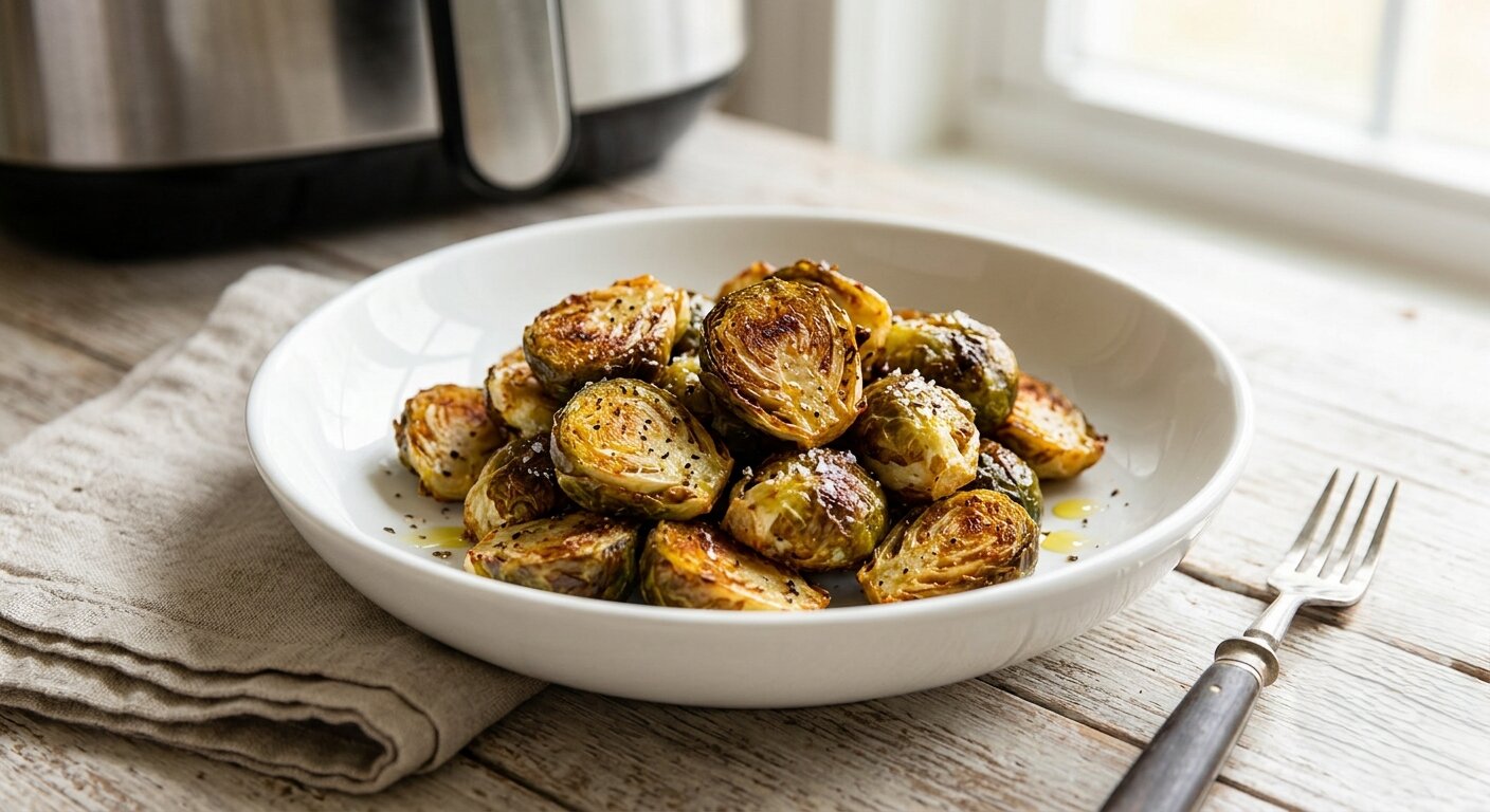 Easy Frozen Brussel Sprouts Air Fryer Recipe | Ready in 20 Minutes