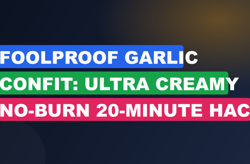 Foolproof Garlic Confit: Ultra Creamy No-Burn 20-Minute Hack